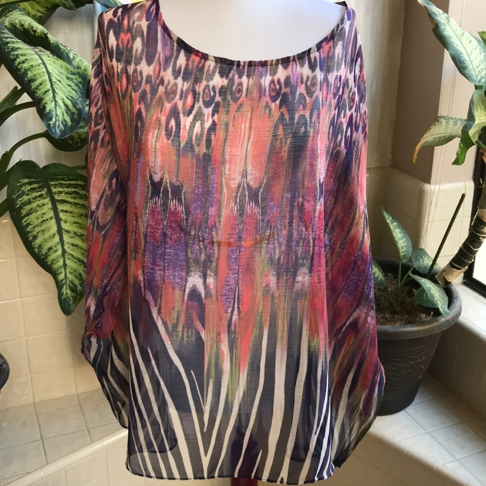 Chico's Layering Tunic With Bottom Zebra Stripes - image 1